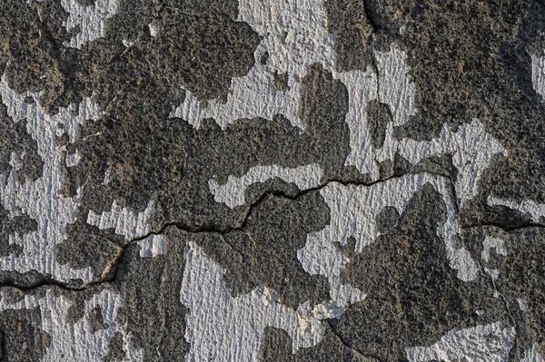 Eskimiş beton yüzeydeki desenli çatlaklar ve benzersiz desenler çürümenin ve aşınmanın güzelliğini gözler önüne seriyor..