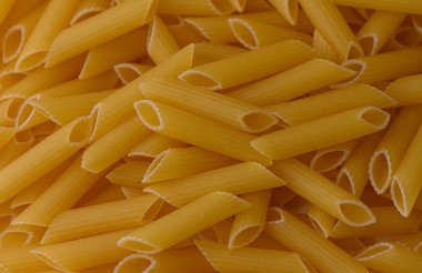 Pişmemiş Mezze Penne Rigate Makarnasının Temiz Arkaplanı