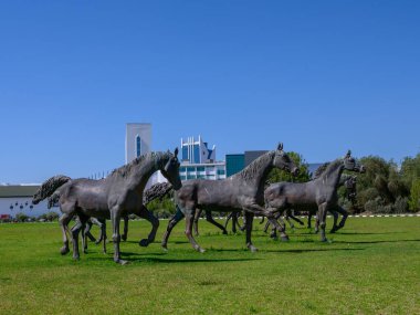 Kuzey Kıbrıs Parkı 'nda Bronz At Heykelleri