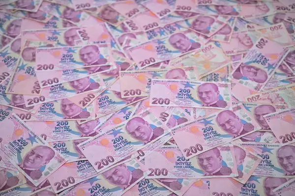 Geniş bir banknot koleksiyonu düz bir yüzeyi kaplıyor. Renkli tasarımlarını ve karmaşık detaylarını sergiliyor..