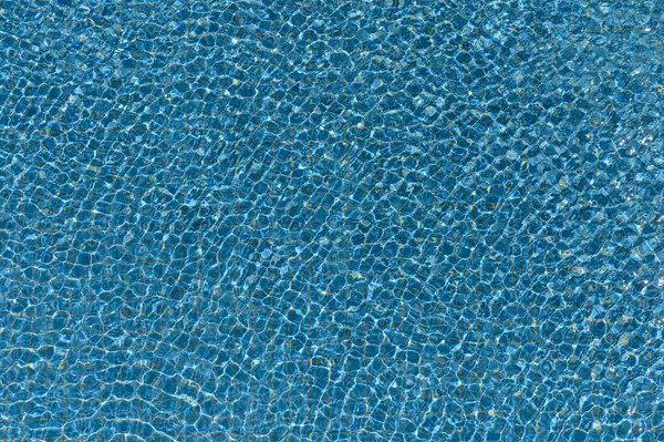 Soyut Yaz Arkaplanı Olarak Temiz Havuz Suyunda Günışığı Dalgalanmaları