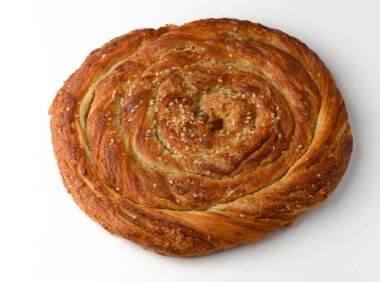 Taze pişmiş Kıbrıs Rum Kesimi Tahini Masada Girdap Pastası