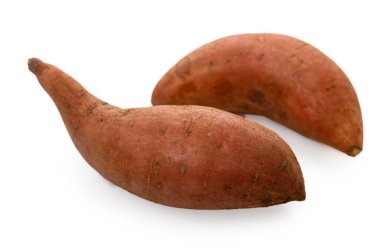 Taze organik batata tüpleri izole edilmiş, sağlıklı besin konsepti. Yüksek kalite fotoğraf