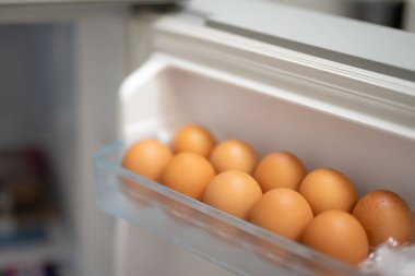Buzdolabındaki yumurtaları kapat.