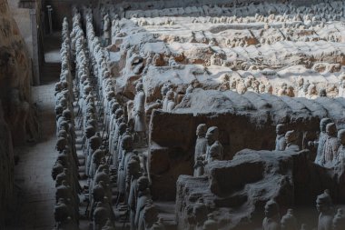 Çin 'in Terracotta Savaşçıları. Terracotta Ordusu, Çin 'in ilk imparatoru Qin Shi Huang' ın ordularını tasvir eden heykel koleksiyonudur.