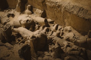 Terracotta figürleri, 2000 yıllık terracotta savaşçıları ordusundan, xian, shaanxi vilayeti, china, asia