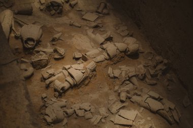 Çene mezarlığındaki Terracotta savaşçıları shih huang ti, xian, china, asia