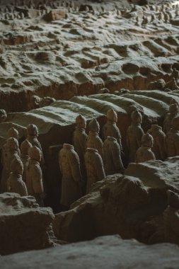Terracotta ordusu, Çin 'in ilk imparatoru Qin shi Huangdi' nin mezarını korudu, xian, lintong, shaanxi, china, asia