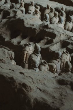 Terracotta ordusu, Çin 'in ilk imparatoru Qin shi Huangdi' nin mezarını korudu, xian, lintong, shaanxi, china, asia