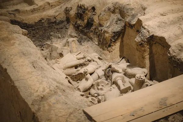 Terracotta figürleri, 2000 yıllık terracotta savaşçıları ordusundan, xian, shaanxi vilayeti, china, asia