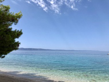 Otelden Adriyatik Denizi 'ne ve adalara kadar. Yüksek kalite fotoğraf