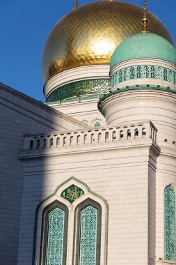 Moskova, Rusya 'daki katedral camii. Gece görüşü. Yüksek kalite fotoğraf
