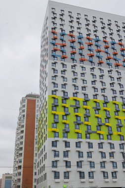 Moskova, Rusya 'daki Modern çok katlı bina. Yüksek kalite fotoğraf