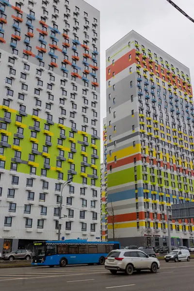 Moskova, Rusya 'daki Modern çok katlı bina. Yüksek kalite fotoğraf