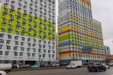 Moskova, Rusya 'daki Modern çok katlı bina. Yüksek kalite fotoğraf