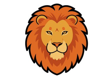 Aslan surat klipsleme sanatı. Bu resim ayrıntılı yelesi ve anlamlı gözleri olan stilize olmuş bir aslanın yüzünü gösteriyor. Çizim tasarımı.