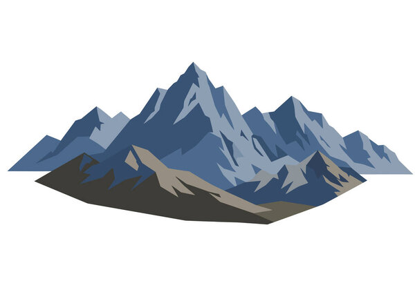 Clipart Rocky Mountain Esta Imagen Muestra Una Representación Estilizada Una — Foto de Stock