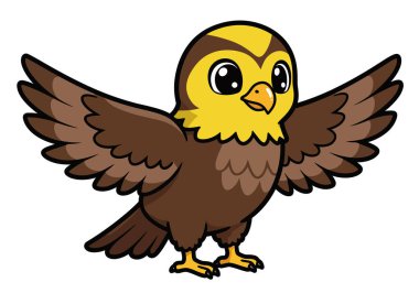 Kartal tırnağı şirin. Bu resim, geniş gözlü ve açık kanatlı bir kartal kartalı gösteriyor. Çizim tasarımı.