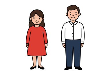 Annem ve babam ayrıldılar. Bir erkek ve bir kadın yan yana durur, birlik ve sevgi gösterirler. Resim sanat tasarımı.