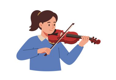 Keman çalıyorum. Bir kişi yaylı bir keman çalıyor, klasik bir müzik performansı sergiliyor. Resim sanat tasarımı.