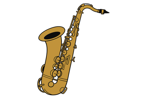 Clipart Saxofón Barítono Esta Imagen Muestra Saxofón Barítono Con Llaves — Foto de Stock