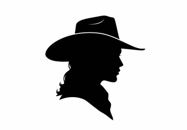 Kovboy-kafa-siluet. Bu görüntü, merkezi bir çemberden çıkan keskin ve sivri ışınlı bir güneşin siyah ve beyaz tasarımını gösteriyor. Clipart illüstrasyon tasarımı.