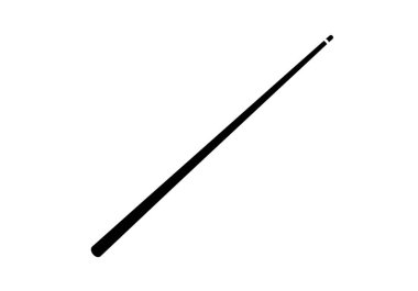 Havuz çubuğu silueti. Bu resim bilardo oynayan bir kişinin siluetini gösteriyor, ıstaka çubuğuna ve oyuncunun duruşuna odaklanıyor. Clipart illüstrasyon tasarımı.