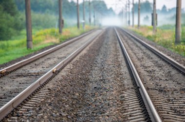 Demiryolunda tren var.