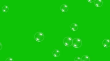 Su altı Hava Kabarcıkları Yeşil Ekran Görüntüsü Okyanus, Akvaryum ve Su Projeleri İçin Şeffaf Animasyon.