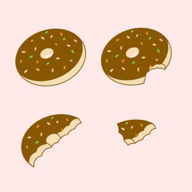 Sarımsaklı tatlı çörek vektör illüstrasyonu. Stüdyom.