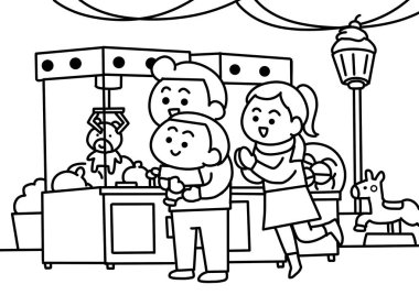 Oyuncak Bebek Makinesi boyama biçimi.