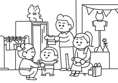 Aile oğula gömlek alır..