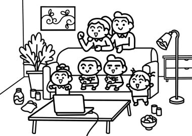 Çocuklar rahatlamak için arkadaşlarının evine geldiler..