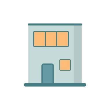 Düz Çatı ve Parlak Pencere Panelleri Düz Biçimli Çağdaş Küçük Ev