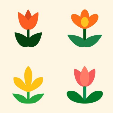 Modern Düz Tarzlı Kalın Taç Tasarımlı Basit Bahar Çiçeği Resimleri