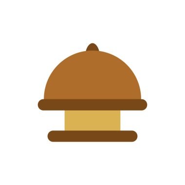 Güvenlik için Düz Vektör Biçiminde Yuvarlak Ateş Alarm Çanı Sembolü