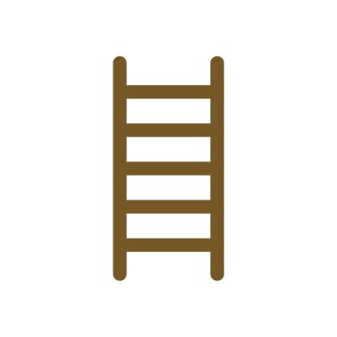 Düz Tasarım Merdiven Simgesi Tırmanma veya Kaçış Kavramını Temsil Ediyor