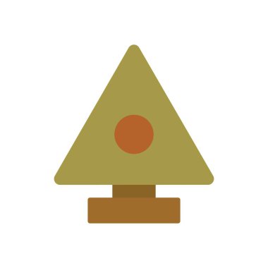 Olive Green ve Orange 'da Geleneksel Mekanik Alarm Çanı' nın Düz Vektör İllüstrasyonu