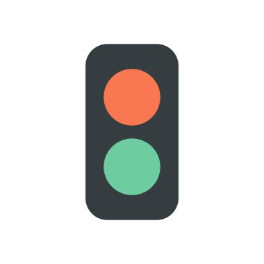 Şehir Yolu Trafik Işıkları Minimalist Kırmızı ve Yeşil Işıklar Tarz Çerçevesinde