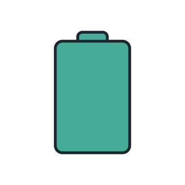 Modern pil resmetme dijital ve kullanıcı arayüzü kullanımı için güç statüsü kavramını net ve minimal bir şekilde gösterir