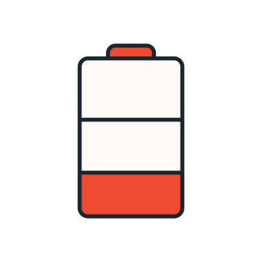 Enerji Durumu ve Teknoloji Uygulamaları için Düşük Şarjlı Batarya Vektör ResmiComment