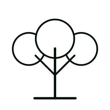 Üç Kesişen Çember Taç ve V şeklinde uzuvları olan Temiz Dikey Gövde 'den oluşan zarif Siyah Çizgi