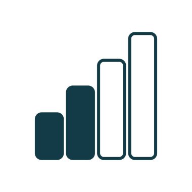 Kısmi çubuklu hücresel ağ sinyal göstergesi zayıf ile orta şiddeti temsil eder