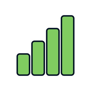 Mobil Sinyal Gücü Yüksek Kalite Vektörü Hücresel Kapsama Sembolü