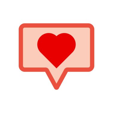 İleti Baloncuğu Arasındaki Asgari Sosyal Medya Yüreği Simgesi Nişanlanma, Takdir Etme veya İlişki Gösterme