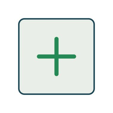 Öge Eklemek ya da Uygulamada Yeni Girdiler Başlatmak için kullanılan Artı Sembol Düğmesinin Basit ve Temiz Tasarımı