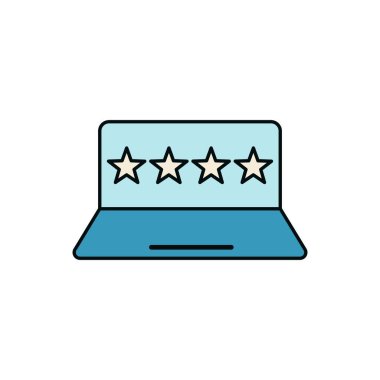 Asgari kullanıcı arayüzü simgesi bilgisayar ekranında dört yıldızlı hiçbir değer göstermiyor