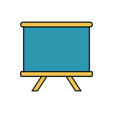 Tablo Easel ile Temiz Görünüm Yüzey Basit Tasarımı Beyaz Arkaplanda