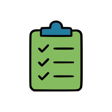 İş, Ofis Çalışmaları ve Üretim Uygulaması UI Tasarımı için Asgari Flat Görev Listesi Simgesi