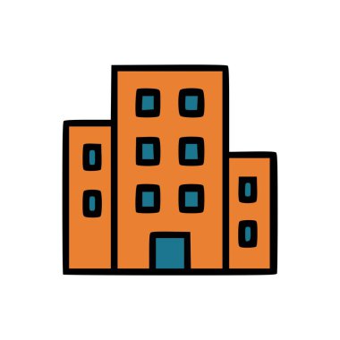 Sunum ve Pazarlama Projelerinde Ticari Kullanım İçin Basit Renkli İş İnşa Simgesi